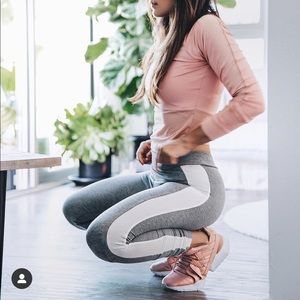 Puma Mesh en Pointe Long Sleeve- Pink, XS